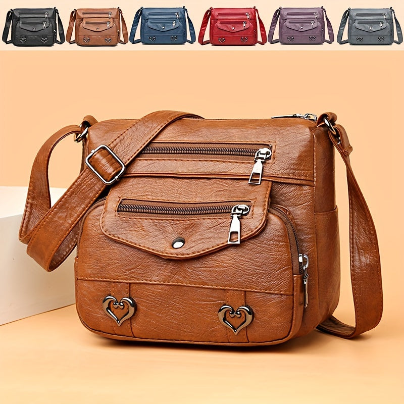 Scout - Multi-Pocket Leather Crossbody Bag