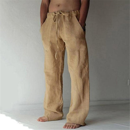Benjamin - Freizeithose aus Leinen, einfarbig, für Herren