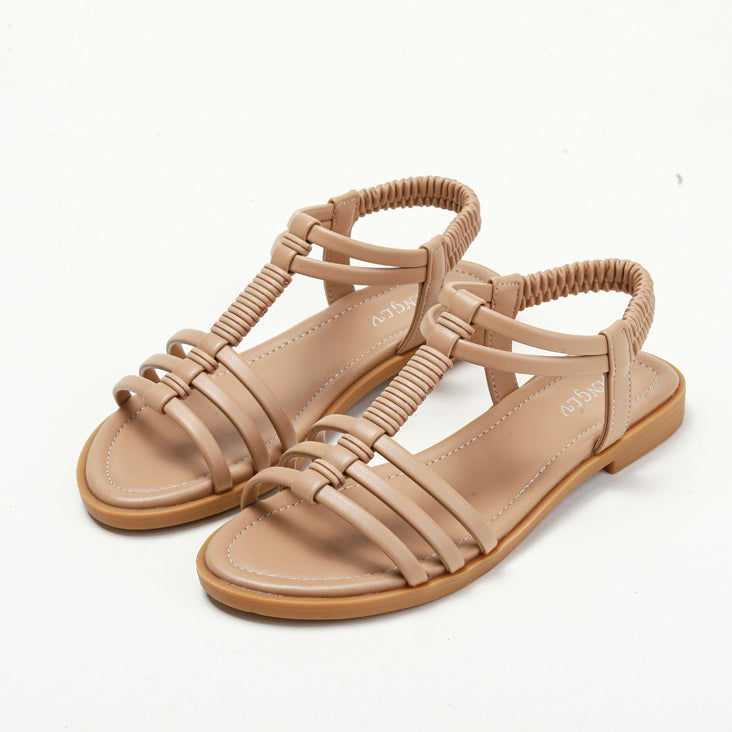 Vintage Bohemian Hollow-Out Flat Comfortable Roman Sandals