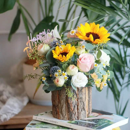 Rustic Barkwood Planter by JVance®