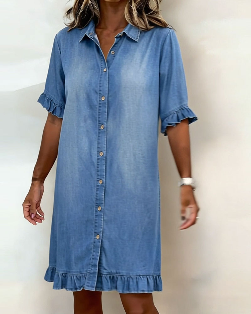 Amelith - Abito in denim leggero
