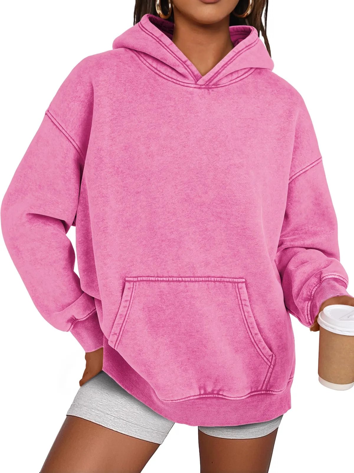 Übergroßer Pullover mit Acid-Wash-Effekt