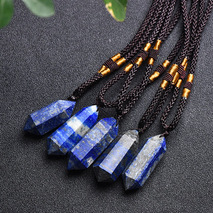 Amethyst Pendant Necklace – Natural Crystal Design with Elegant Adjustable Chain