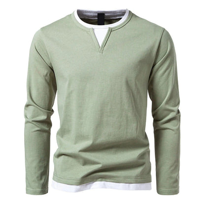 Tom Hollinger | Herren Stilvolles Langarmhemd Slim Fit Freizeitoberteil
