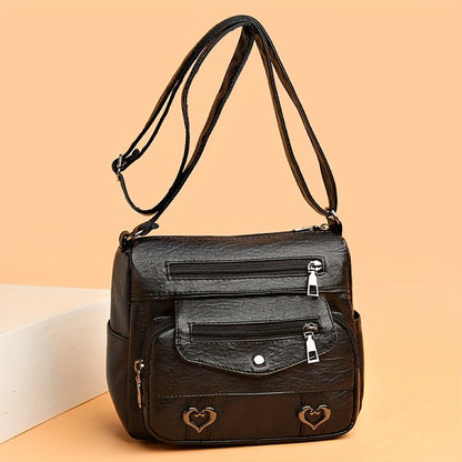 Scout - Multi-Pocket Leather Crossbody Bag