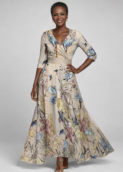 VIVIA | VESTIDO MAXI FLORAL ELEGANTE