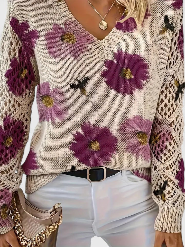 Marisavina - Pull Bloem Vintage Elegant