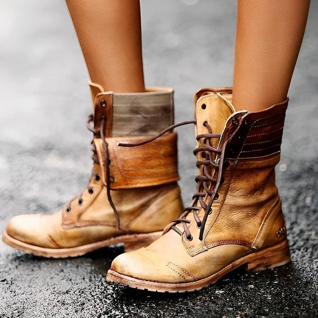 Chloe | Women Lace-Up Combat boots