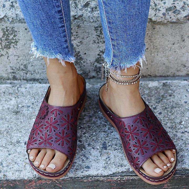 Women's Orthopedic Flat Cushioned Sandals for Walking