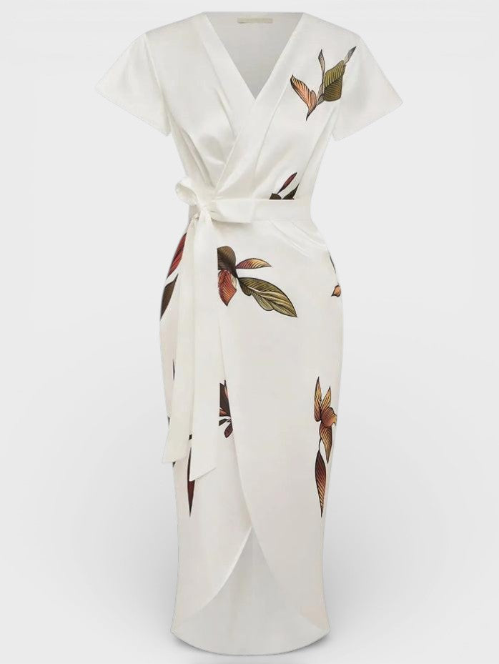 Elena™ | Vestido cruzado floral elegante