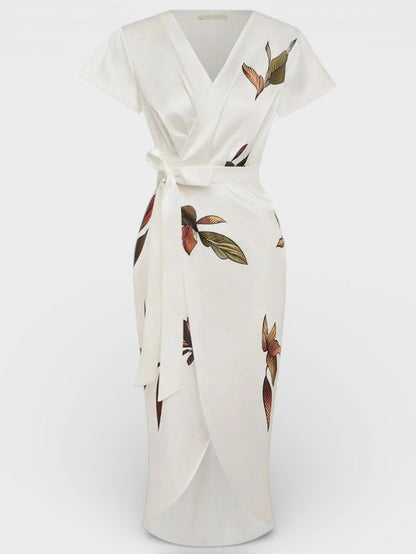 Elena™ | Vestido cruzado floral elegante