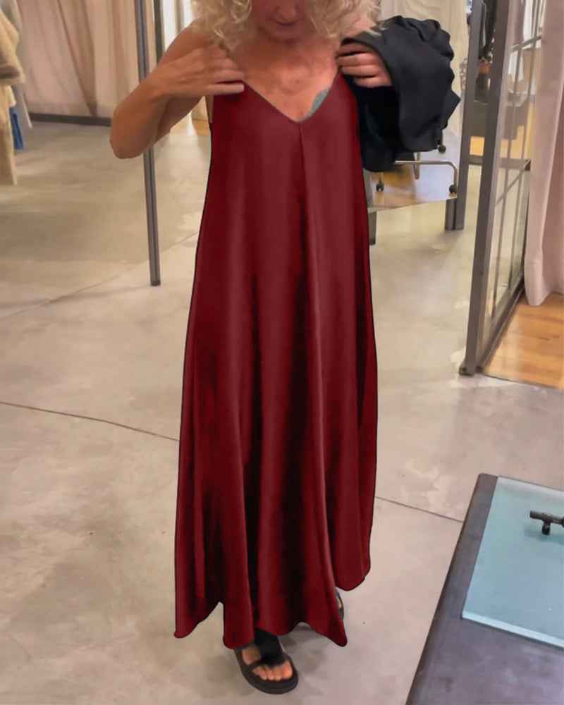 Kleid-Set mit Träger-Plateau und einfarbigem Top