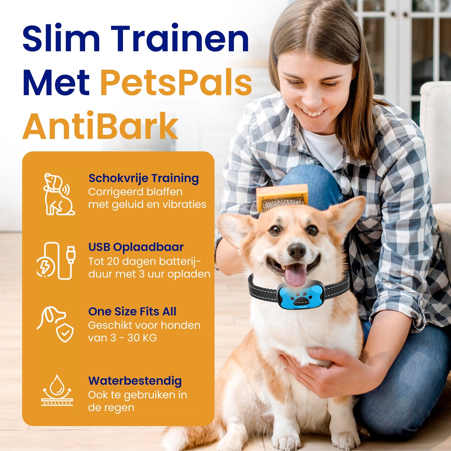 PetsPals AntiBark™ - Anti BlafBand voor Honden