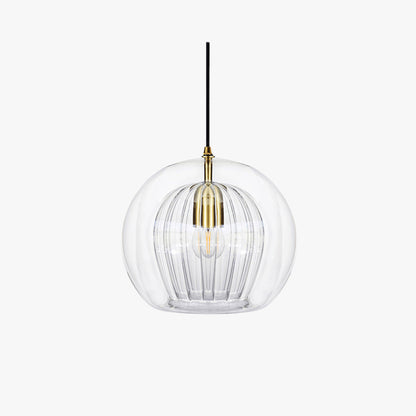 Lyrisse - Glas Kugel Pendelleuchte Klar und Amber
