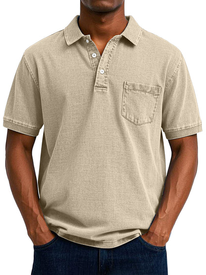 Virello Paris  | Chemise Polo Vintage Décontractée pour Homme
