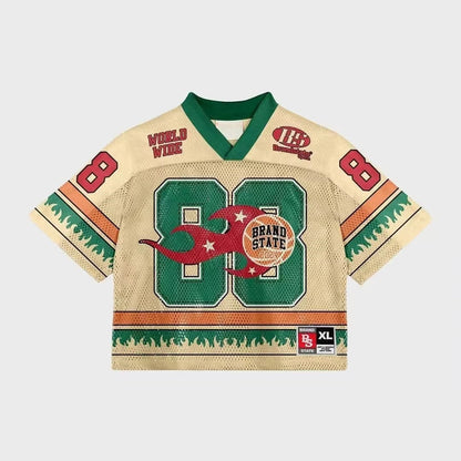 Unisex Mesh Football Jersey with Graphic Print