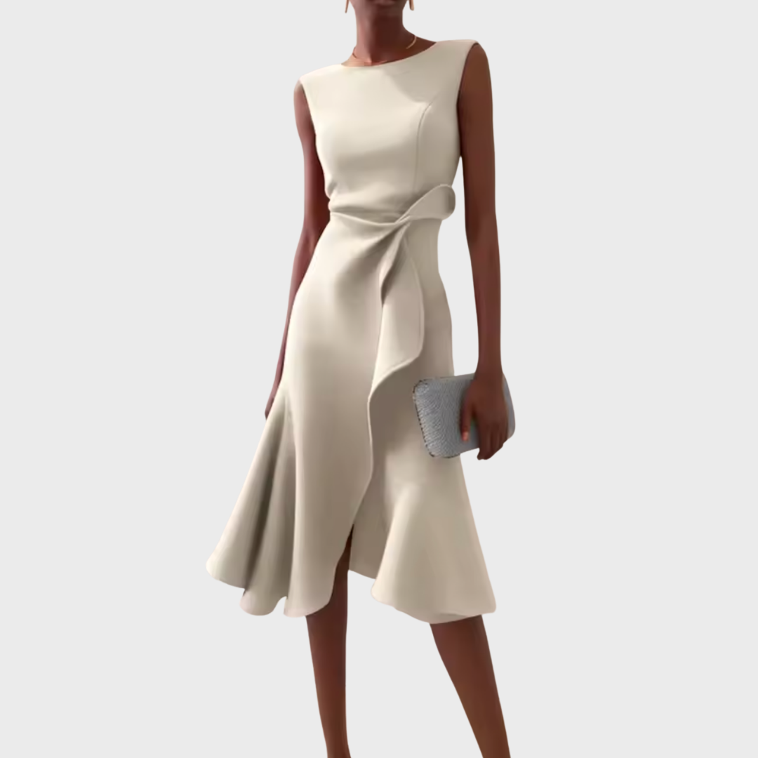 Sheila™ | Drapirana Asimetrična Midi Haljina