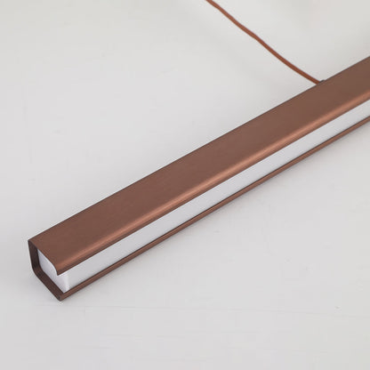 Hanglamp Rechthoekig LED Dimbaar Zwart Bruin Metaal Acryl Eettafel Woonkamer 80-150cm | Restfield
