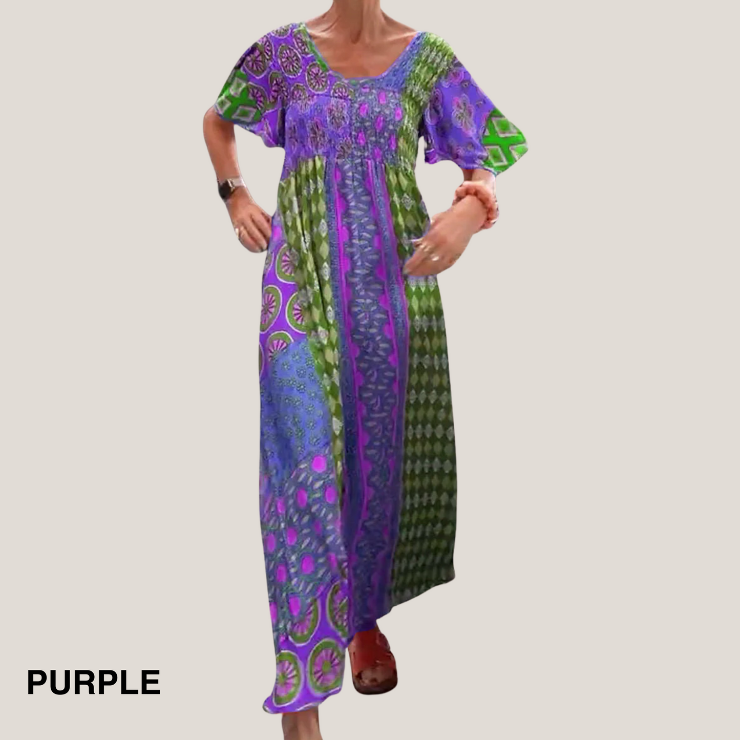 Elegant Paisley Midi Dress