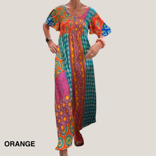 Elegant Paisley Midi Dress