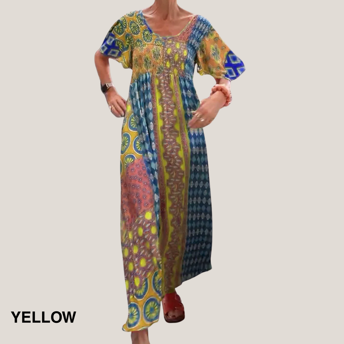 Elegant Paisley Midi Dress