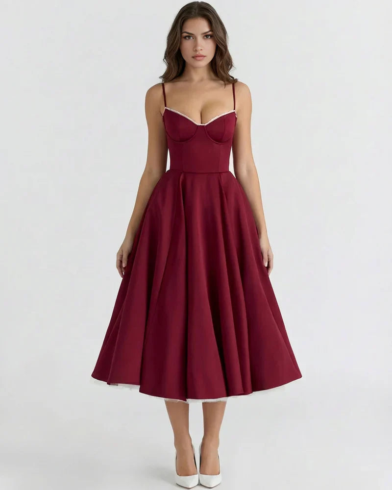 The Satin Midi Dress