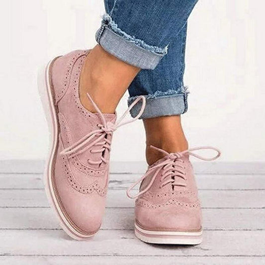 Damen Schnüroxfords – Orthopädische Schuhe mit Plateausohle