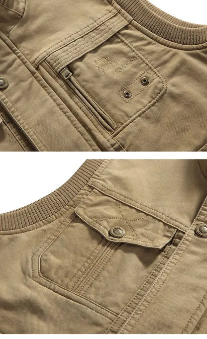 Gilet pour Homme Style Vintage à Poches Multiples