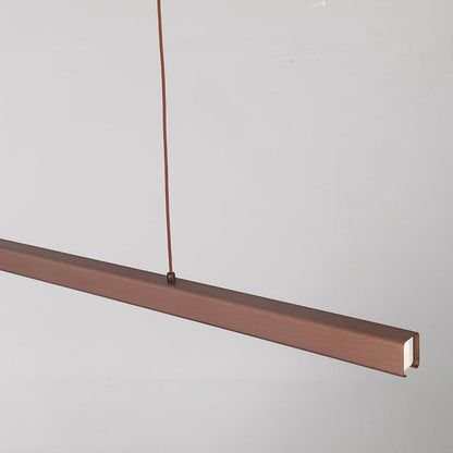 Hanglamp Rechthoekig LED Dimbaar Zwart Bruin Metaal Acryl Eettafel Woonkamer 80-150cm | Restfield
