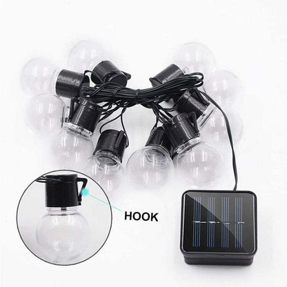 Strip Lights 10 Led Solar Powered Retro Style String Bulbs Decoration