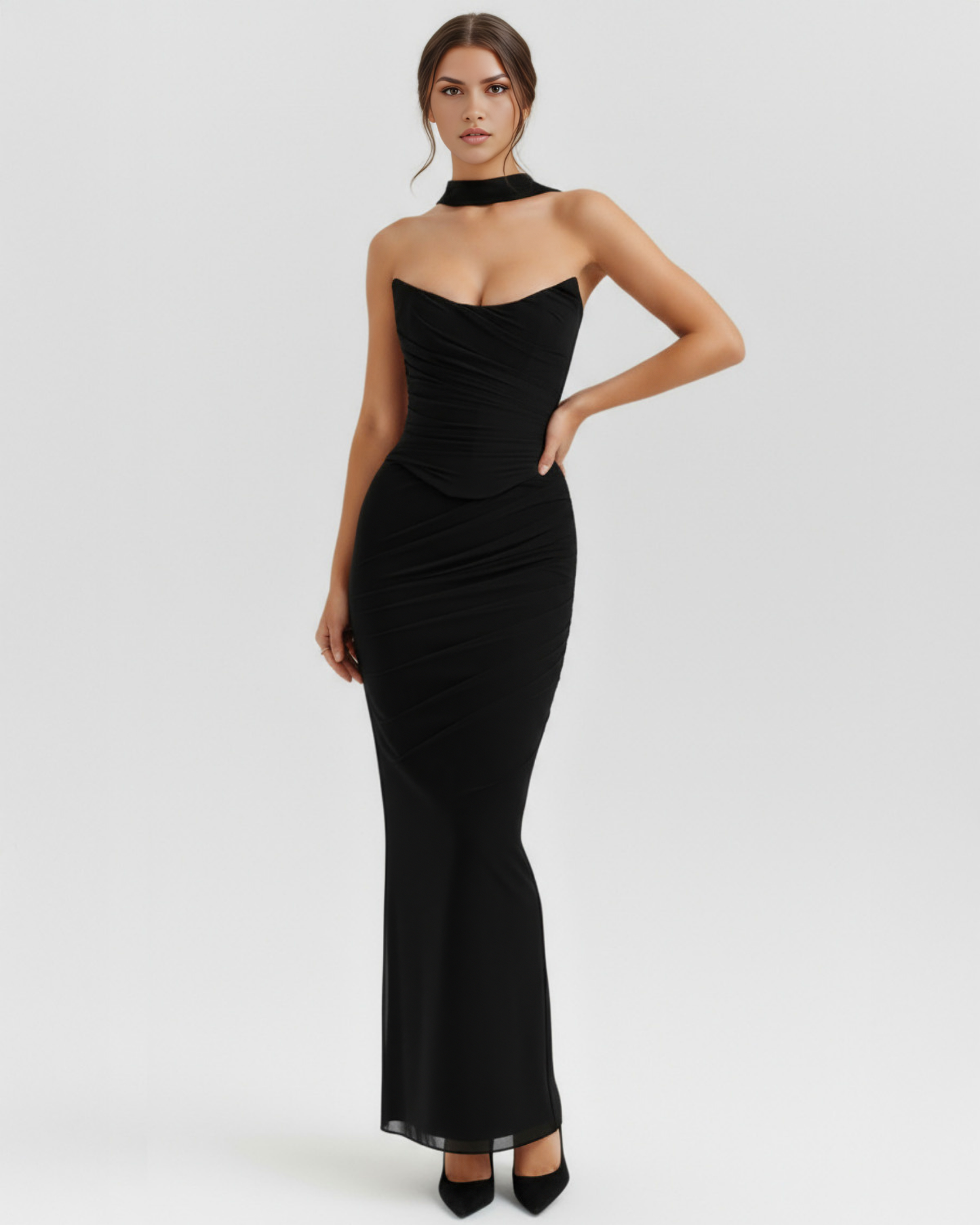 Malu™ – Eksklusivt 3-Delt Corset Maxi Sæt