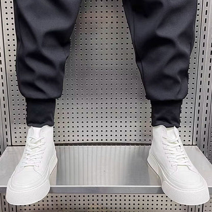 Wynter | Zwarte geplooide harembroek voor heren, joggingbroek met relaxte pasvorm