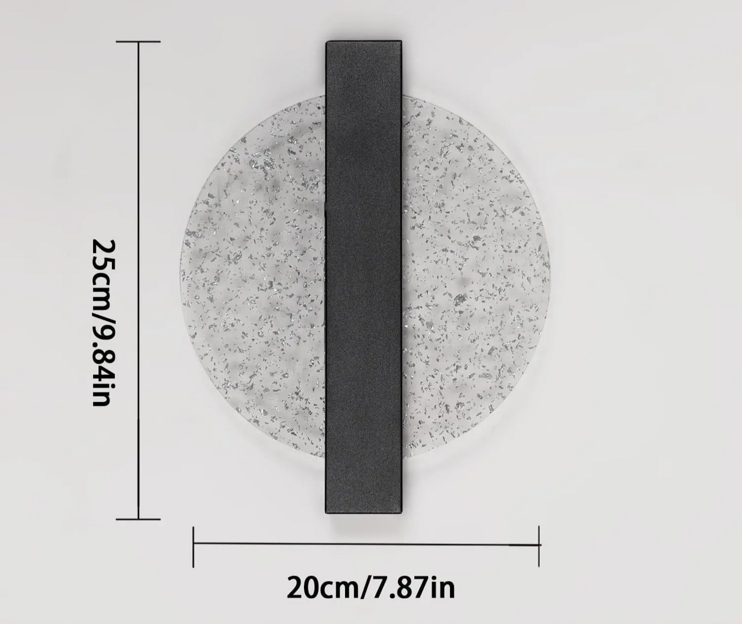 LumaLeaf Rundes Wandpaneel – Moderne LED-Wandleuchte mit silbernem Blatt & warmem Licht (3500 K)