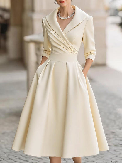 Noirelle | Robe Midi Élégante Intemporelle
