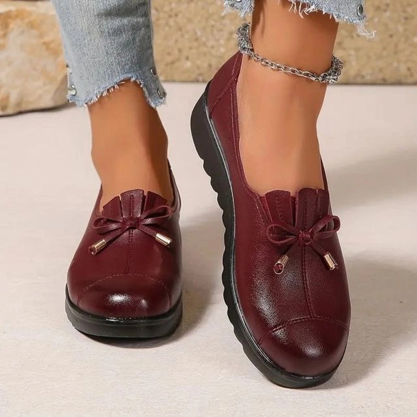 Slipelle | Leren instapschoenen (mocassins) – casual platte loafers, comfortabele schoenen