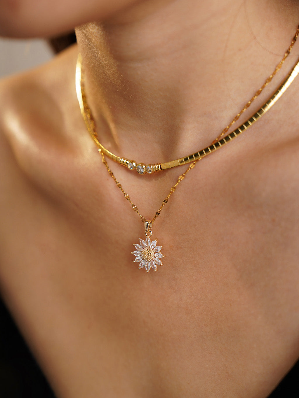Tournesol – Collier en or éclatant