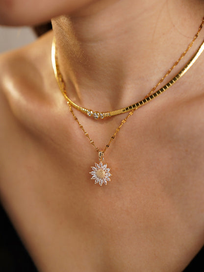 Tournesol – Collier en or éclatant