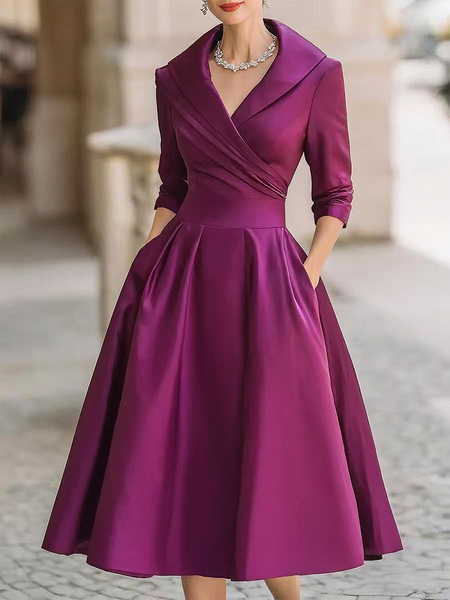 Tiavella™ Vestido Femenino de Silueta Refinada y Moderna