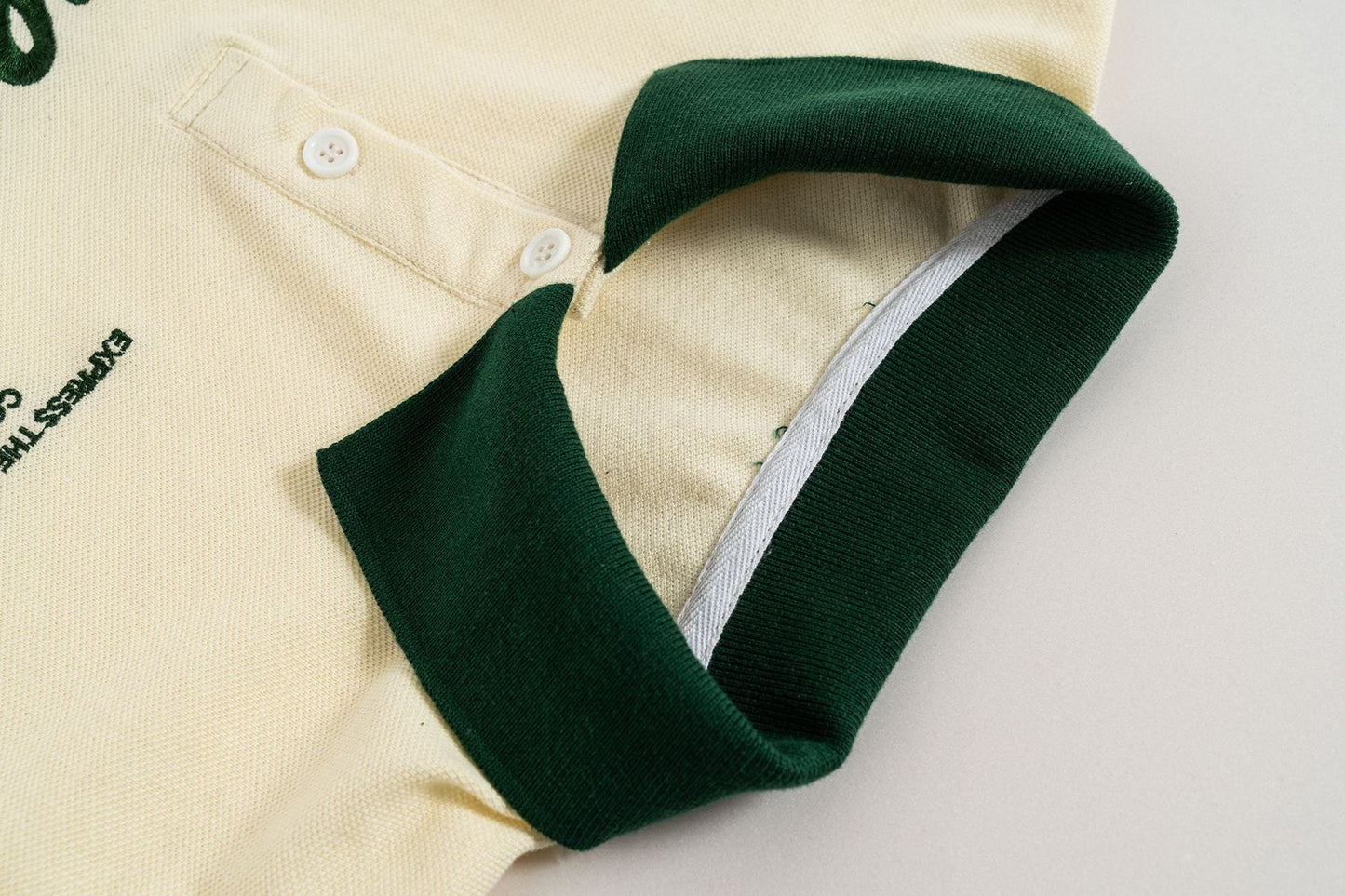 Embroidered Varsity Polo Shirt for Men