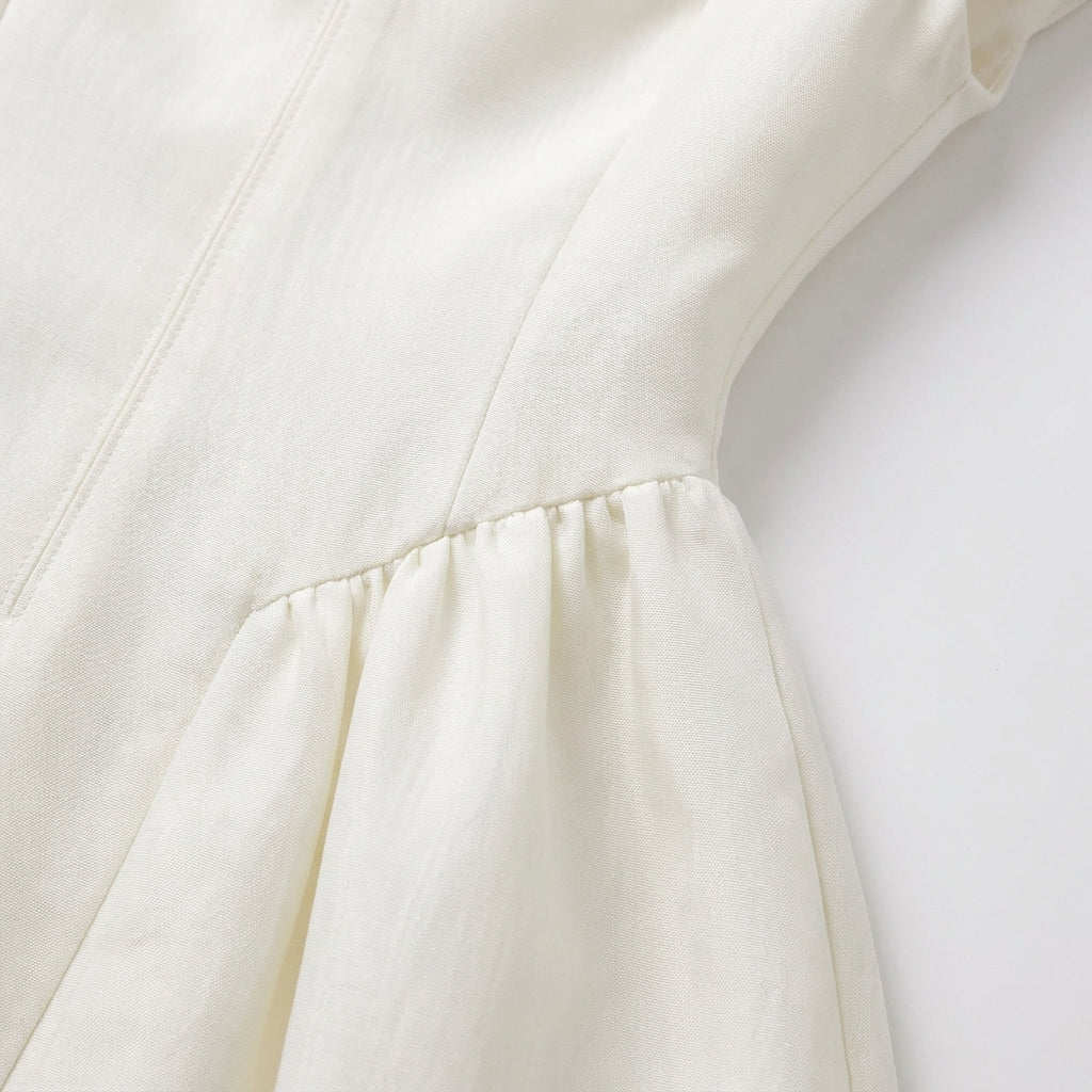 Paelina – Structured Cap Sleeve Midi Dress