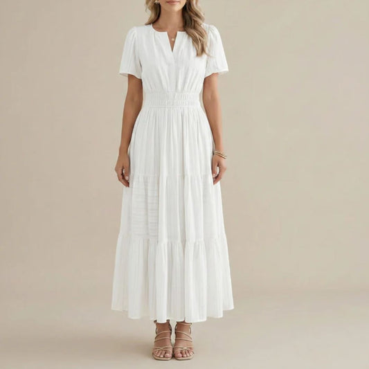 Elara™ | Boho Sukienka Maxi w Kształcie A z Dekoltem