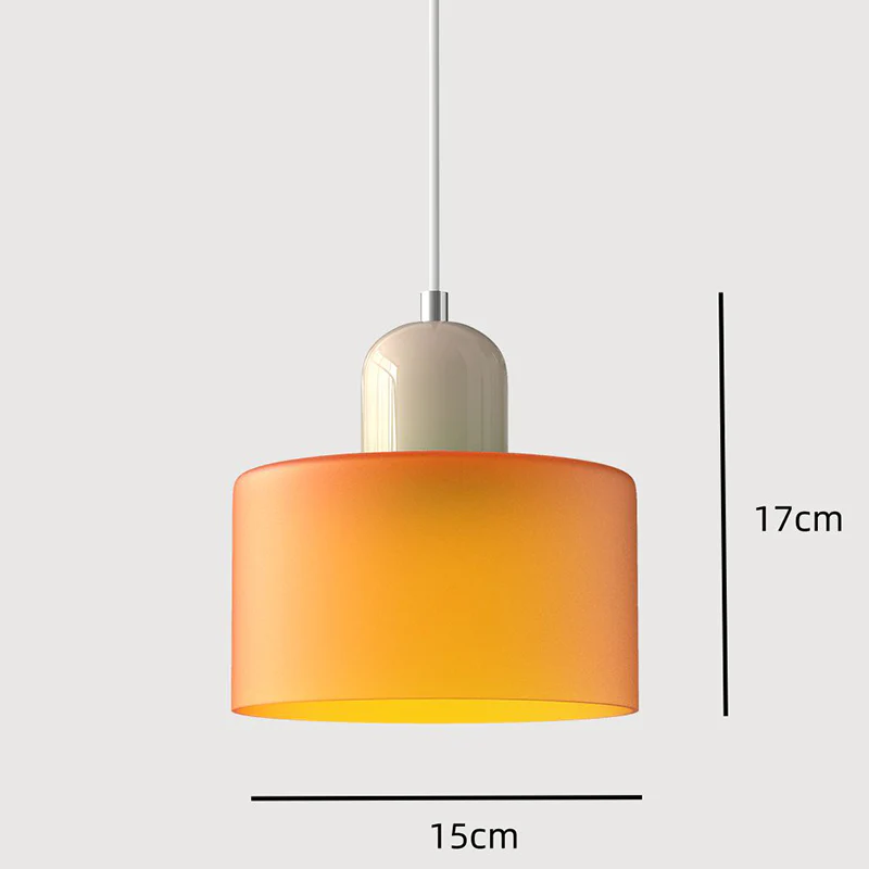 Bauhaus Kugelglas-Pendelleuchte | Zeitloses Design | Glas & Metall | E27 Fassung