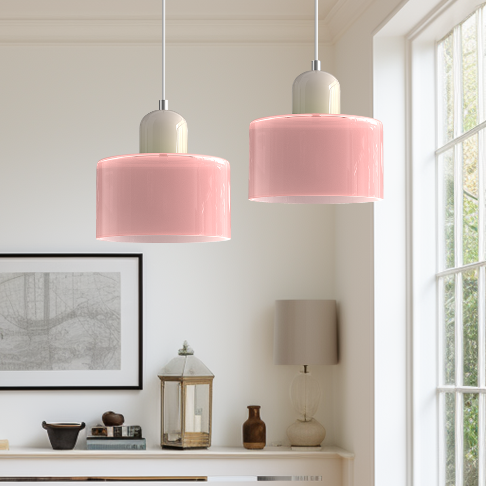 Bauhaus Kugelglas-Pendelleuchte | Zeitloses Design | Glas & Metall | E27 Fassung