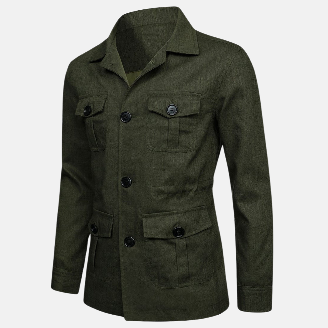 Vince Veste Homme Élégante – Style Classique avec Multiples Poches & Fermeture à Boutons