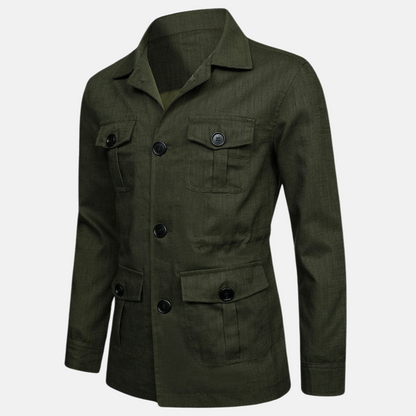 Vince Veste Homme Élégante – Style Classique avec Multiples Poches & Fermeture à Boutons