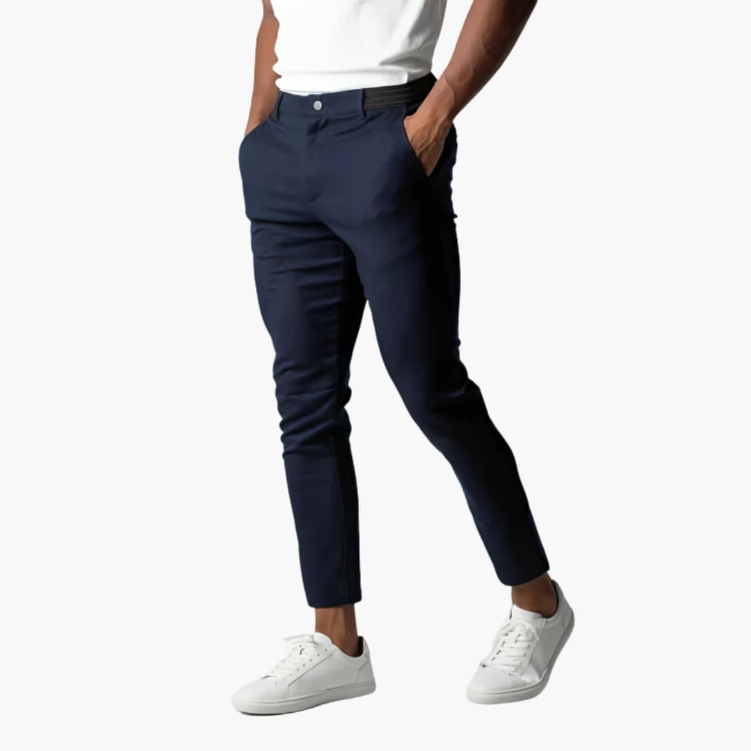 Chinos Men's Wool Slim Fit Trousers