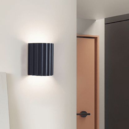 Modern Half-Round Resin Wall Lamp for Living Room | Up & Down Lighting | G9 Dual Light Fixture | Contemporary Indoor Wall Sconce