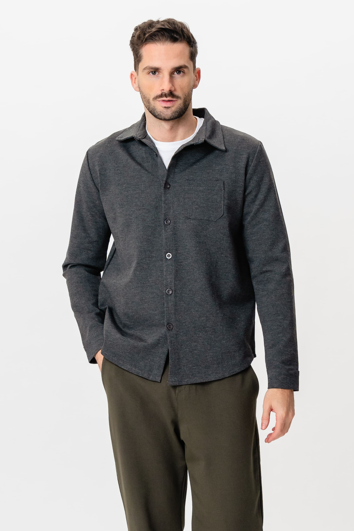 Performance Overshirt - Meleret Grå