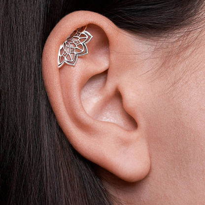 Mieko – Mandala Helix Ohrring