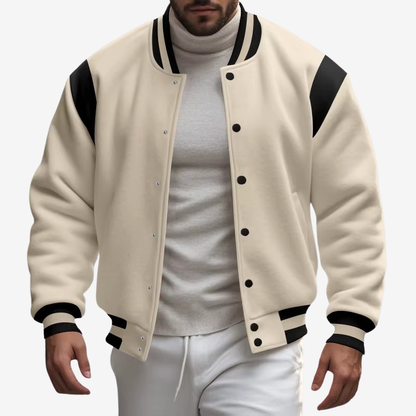 Mark - Long Sleeve Jacket with Button Closure and Side Pockets